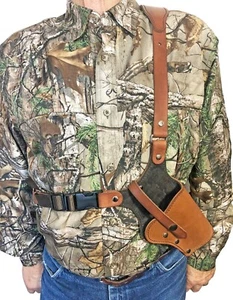 Sportsman's Chest Holster for Smith & Wesson semi autos Brown Leather USA Made - Picture 1 of 10