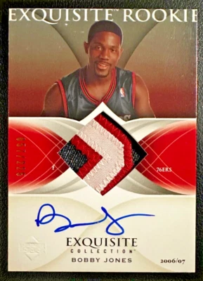 BOBBY JONES 2006-07 UD Exquisite Collection Rookie Patch Autograph 057/225 - Image 1 of 2