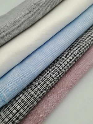 Remnant Scrap Bag 5 Pieces 100% Irish linen Crafting Fabric QF44 Winter  - Image 1 of 4