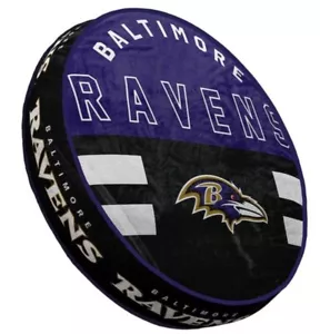 Baltimore Ravens NFL 15" Circle Plushlete Pillow-F2016243688 - Picture 1 of 2