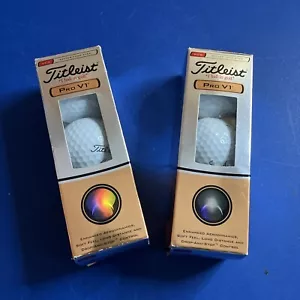 TITLEIST PRO V1 WHITE GOLF BALLS (#3 & 4). Two Sleeves of 3 Balls. NEW IN BOX. - Picture 1 of 8