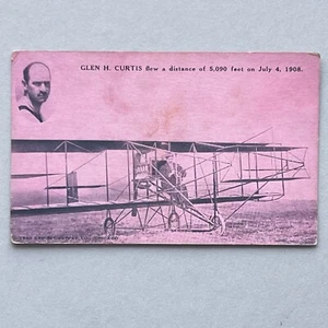 PINK 1930 Early Aviation Airplane GLEN H CURTIS 1908 WORLDS RECORD Exhibit Co - Picture 1 of 2