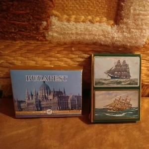 Par de 2 juegos de barajas de pinocle selladas de colección cartas Budapest Clipper envíos - Imagen 1 de 7