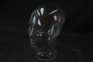 Glaskopf Klar Huthalter Kopfhörer Halter Vintage Glas Kopf Retro - Foto 1 di 7
