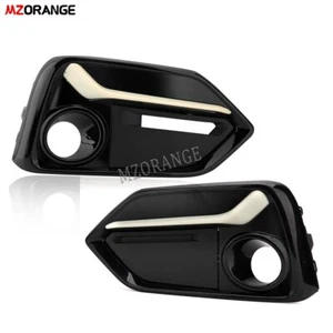 Front Bumper Fog Light Lamp Cover Trim For Honda Civic Hatchback 2017-2021 Pair - Picture 1 of 12