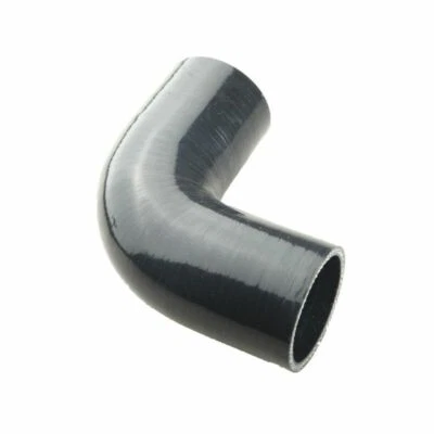 2.25" 57mm To 2" 51mm 3 Ply 90 Degree Silicone Turbo Coupler Hose Pipe Black - Image 1 of 4