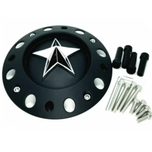 XD Series 8 Lug Dually Rockstar Wheel Center Hub Cap Matte Black 775L239B - Picture 1 of 6