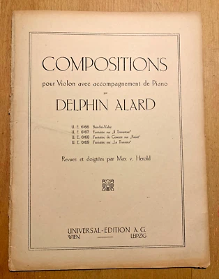 DELPHIN ALARD  ~ Fantasie sur " La Traviata "  - für Klavier und Violine - Bild 1 von 2