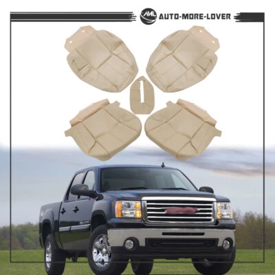 For Chevy Tahoe GMC Sierra 2007-2014 Seat Cover Front Both Side Bottom&Top Tan - Image 1 of 4