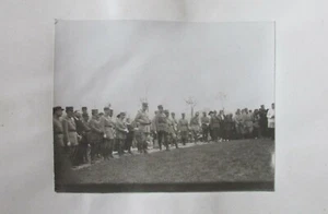 OLD WAR PHOTO WW1 1919 MARSHAL FOCH CEREMONY HONOR GENERAL HOCHE - Picture 1 of 1