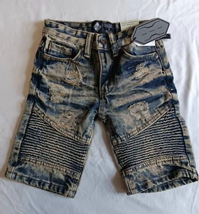 Road Narrows Boys Summer Denim Acid Washed Ripped Jean Shorts size 4 - Picture 1 of 8