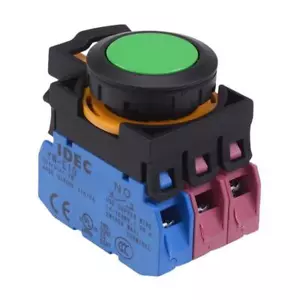 IDEC CW Series Green 22.3mm Maintained Flush Push Button Switch 1NO-2NC IP65 - Picture 1 of 1