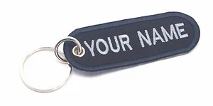 ETIQUETA DE NOMBRE PERSONALIZADO AIRSOFT MOTOCICLISTA MILITAR LLAVERO BORDADO 10X3.5 CM - Imagen 1 de 2