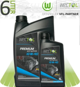 WECTOL Motoröl 10W-40 Premium 10W40 (ACEA A3, API SL, VW 505.00) (1+5) 6 Liter - Bild 1 von 2