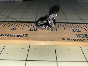 Striking Cobra Snake Pewter Metal Figurine Game Piece - Lead Free - Picture 1 of 5