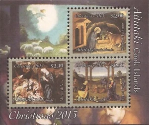 Aitutaki 2013 Christmas 3 Stamp Souvenir Sheet Scott #619 1M-032 - Picture 1 of 1