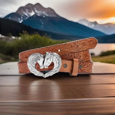 Justin дух сердце верхний лицевой кожи ремень размер 24 новый с Ярлыками список $40 C30244 - Изображение 1 из 2