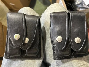 (2) Gould & Goodrich Double Magazine Case,Black Duty Leather, B627 -7 - Picture 1 of 3