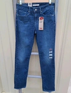 Jeans skinny Levi’s donna classici vita media taglia 4 small denim blu medio NUOVI - Foto 1 di 7