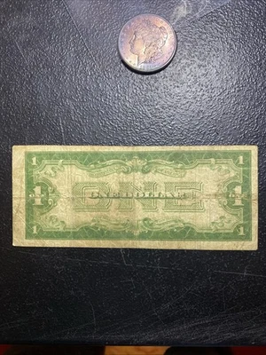 💎 1934 US $1 Silver Certificate (Funny Back) Error Mis-Cut Alignment See Pics - Image 1 of 4