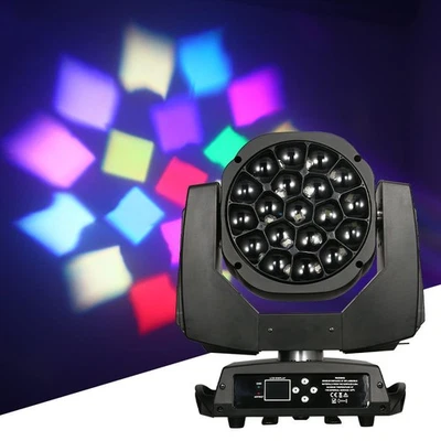 Zoom LED Wash Big Bee Eye 19x15W RGBW Moving Head Light for Church Wedding Stage - Image 1 of 4