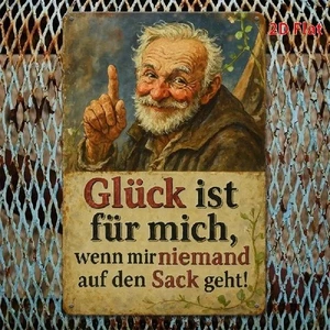 Cartel de chapa suerte si nadie va de saco letrero metálico retro TEL3602 - Imagen 1 de 2