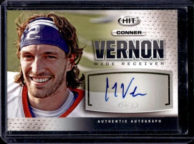 2013 SAGE HIT Conner Vernon Auto Silver Rookie RC #A2 - Image 1 of 2