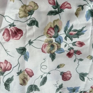 Waverly Bettina Vintage Chintz White Vine Floral Fabric 1.5Y #18 - Picture 1 of 2