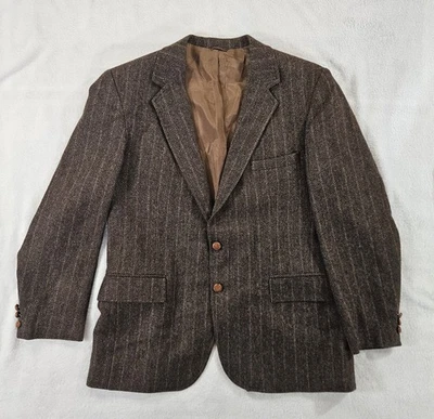 Винтажный Levi's Мужская одежда шерсти Sport пальто мужской 44R Tweed 2 кнопки блейзер куртка США - Изображение 1 из 4