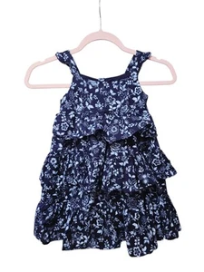Janie & Jack Floral Tiered Ruffle Dress Girls 4 - Picture 1 of 8