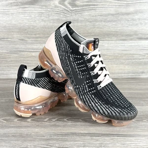 Nike VaporMax FlyKnit 3 Women's 10.5 Shoes Black & Pink Sneakers CU4748-001 - Picture 1 of 15