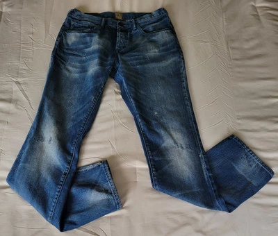 PRPS Mens Bruised Never Broken Distressed Button Fly Jeans - Size 32 x 34 - Image 1 of 4