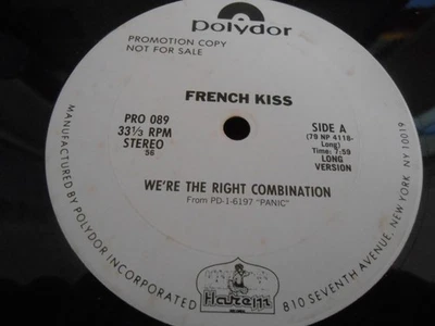 French Kiss - "We're The Right Combination"  POLYDOR US 12" Single PROMO - Image 1 of 2