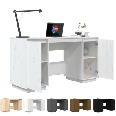 Schreibtisch Massivholz Computertisch Bürotisch Kiefer Arbeitstisch 140x50x75cm - Bild 1 von 2