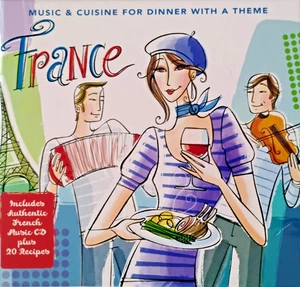 FRANCE 1 CD plus 20 recipes Deluxe FRENCH MUSIC AND CUISINE FOR DINNER Free Ship - Picture 1 of 8