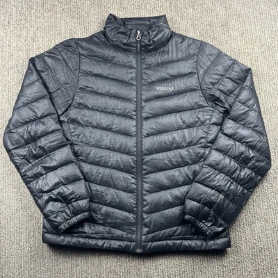 Marmot Womens M 800 Fill Down Jacket Puffer Quilted Black - Image 1 of 4