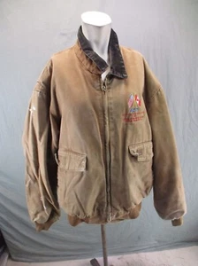Chaqueta utilitaria Carhartt talla 2XL para hombre 100 % algodón cremallera completa cuello lona 596 - Imagen 1 de 12
