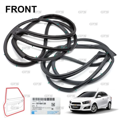 For Chevrolet Sonic 2012 '18 Front Left Right Door Rubber Seal Weatherstrip Foto 1 de 4