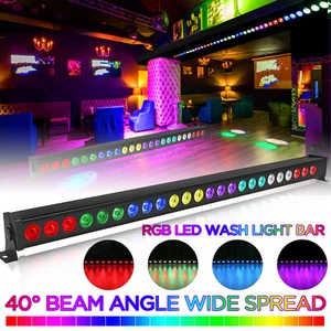120W Stage Light Bar Wall Wash Effect 24LED RGB DMX DJ Disco Party Light +Remote - Picture 1 of 10