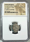 Roman Republic Cn. Papirius Carbo C.121 Bc Ar Denarius Ancient Coin Ngc F