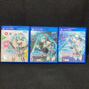 PSVITA Hatsune Miku Project DIVA f f 2nd & X 3 Games Set Vocaloid SEGA Japan - Picture 1 of 9