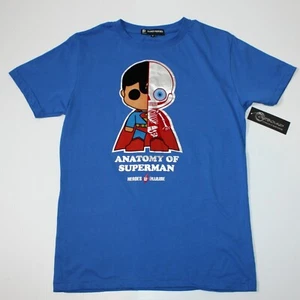 Super Heros Boy's Unique Anatomy of Superman Graphic T Shirt Top size M NWT - Picture 1 of 3