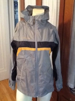 CHAQUETA COLOMBIA JUVENIL LLUVIA/VIENTO GRIS/AMARILLO/NEGRO TALLA-14/16 Foto 1 de 4