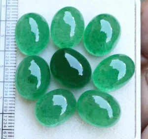 83.90 Ct Natural Green Aventurine Loose Gemstone Oval Cabochon Lot EMERALD COLOR - Picture 1 of 4