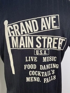 VTG HILTON BLACK BOWLING "STEVE" SHIRT GRAND AVE & MAIN STREET BAR*M/L - Picture 1 of 6