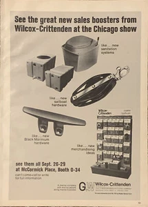 1974 Wilcox-Crittenden Marine Hardware PRINT AD Chicago McCormick Place VTG 70s - Picture 1 of 5