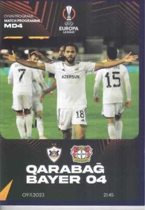 Cuaderno de programa de fútbol 23/24 EL Qarabag FK - Bayer 04 Leverkusen - Imagen 1 de 1