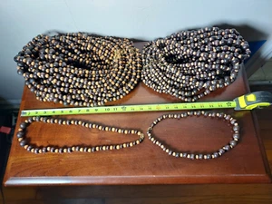 VINTAGE ESTATE LOT OF 46 WOOD BEADED NECKLACES- 2 SIZES (23 OF EACH) - Picture 1 of 6