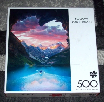 NOVO ~ Quebra-cabeça Buffalo Games FOLLOW YOUR HEART 500 peças - Imagem 1 de 3