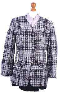 Chaqueta Blazer para Mujer Años 90 Retro YVETTE Vintage Negra Talla M-BJ21 - Imagen 1 de 4